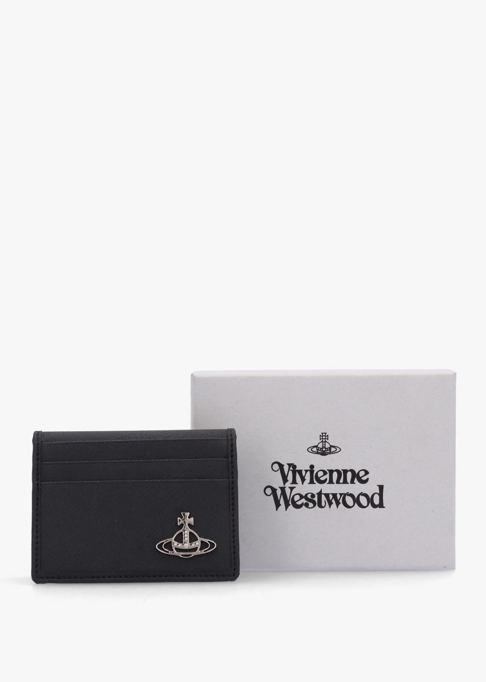 VIVIENNE WESTWOOD Mens Card Holder In Black Fabric Product Image