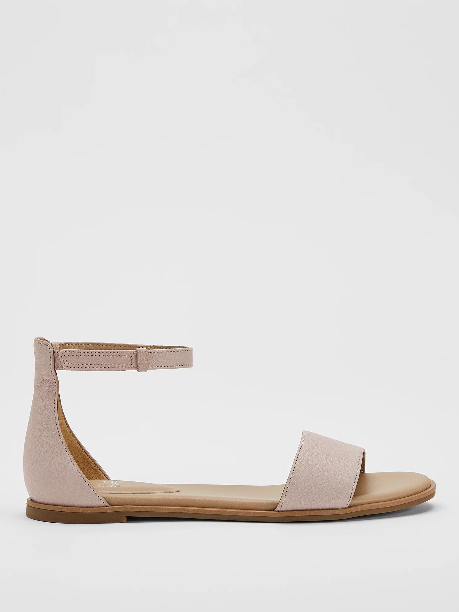 Razz Tumbled Leather Ankle-Strap Sandal Product Image