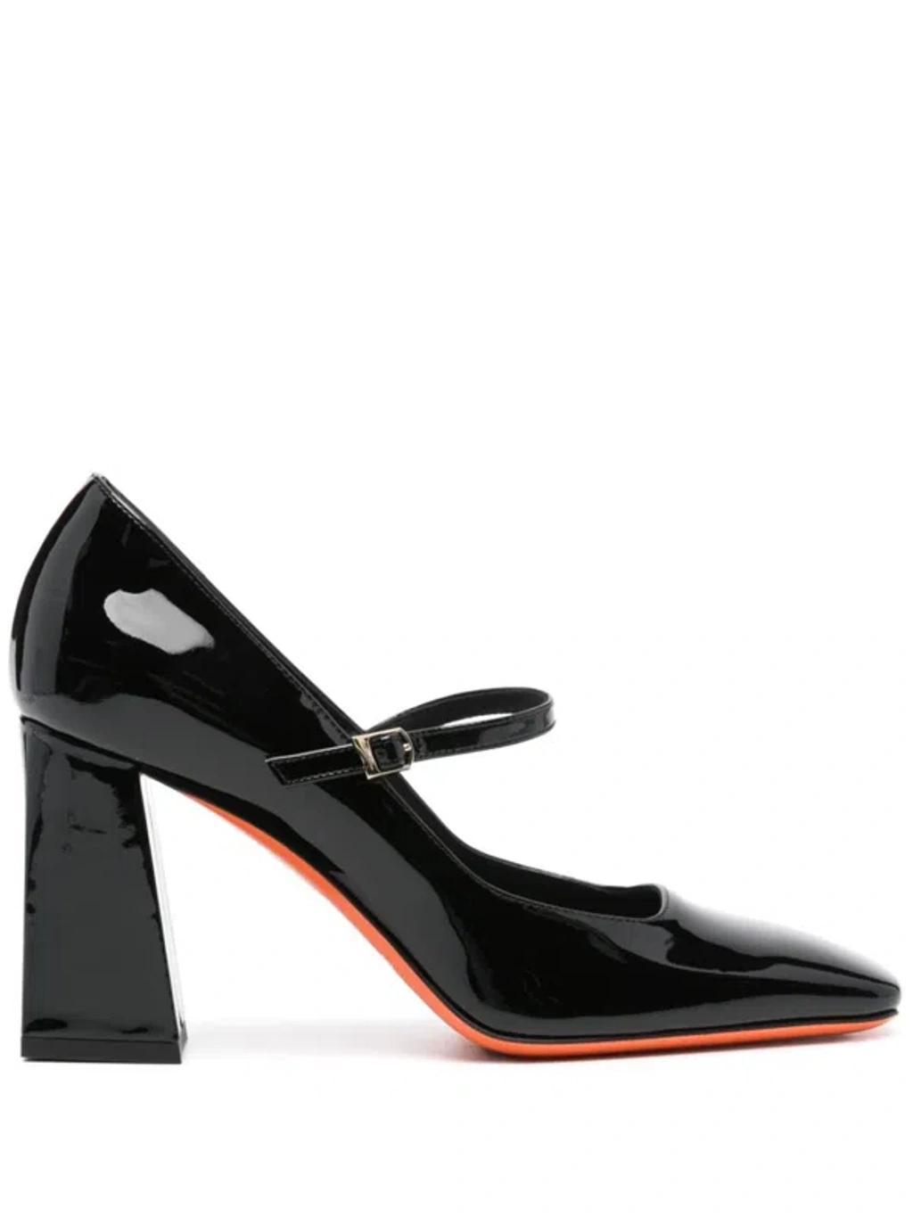 SANTONI 85mm Leather Pumps In Black Product Image