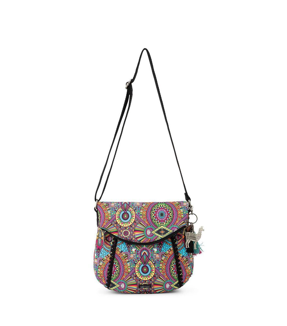 The Sak Artist Circle Foldover Crossbody (Royal Seascape) Cross Body Handbags Product Image