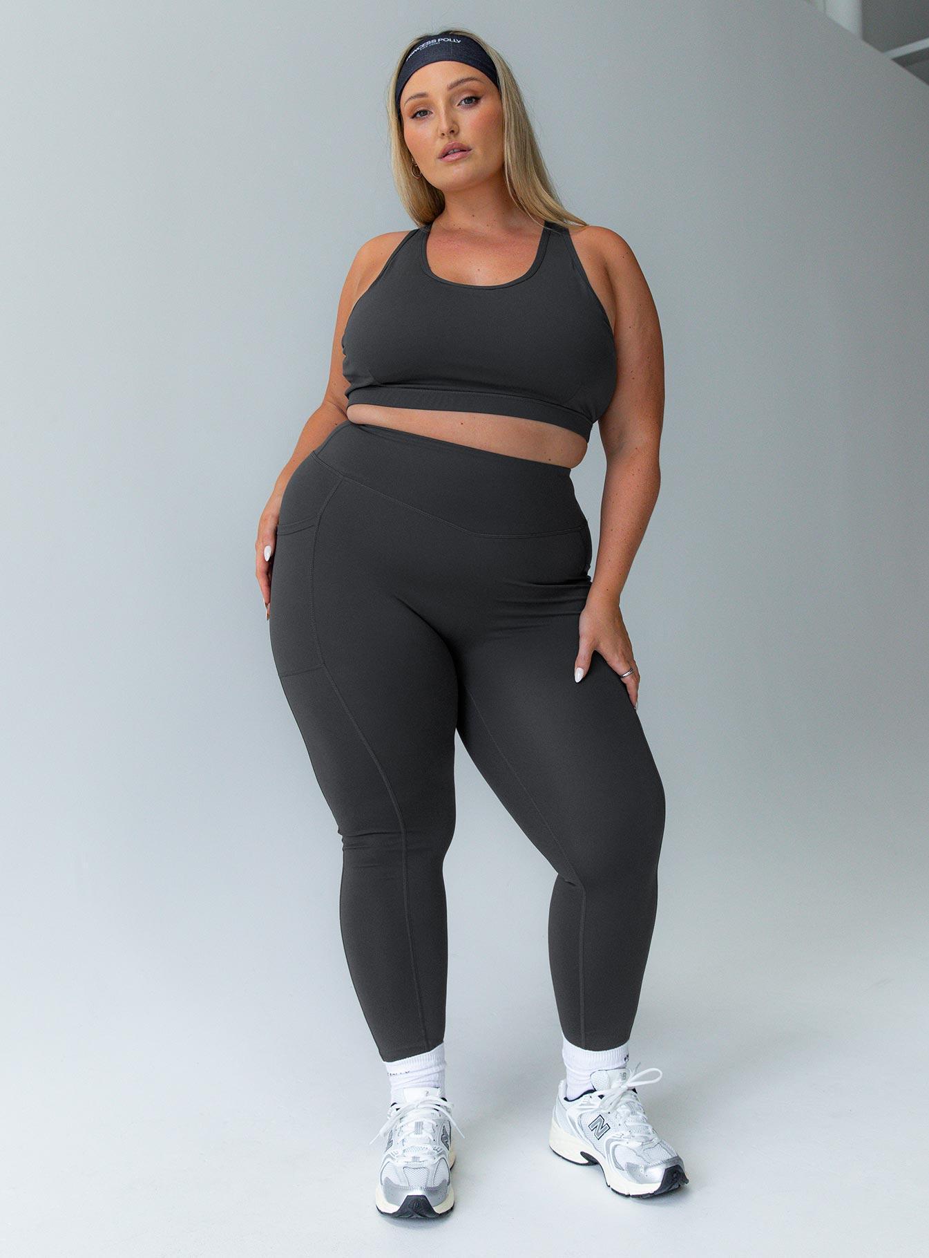 Unstoppable Activewear 7/8 Leggings Grey Curve Product Image