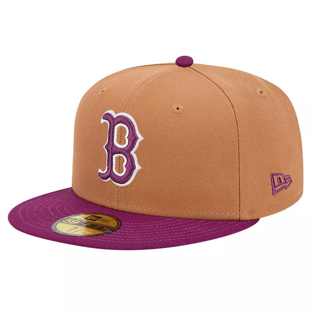 Men's New Era Brown/Purple Boston Red Sox Two-Tone Color Pack 59FIFTY Fitted Hat,  Product Image