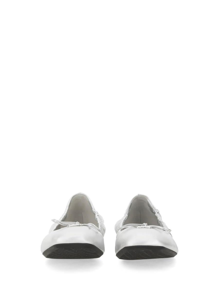 VALENTINO GARAVANI Ballerina Vlogo Signature In Silver Product Image