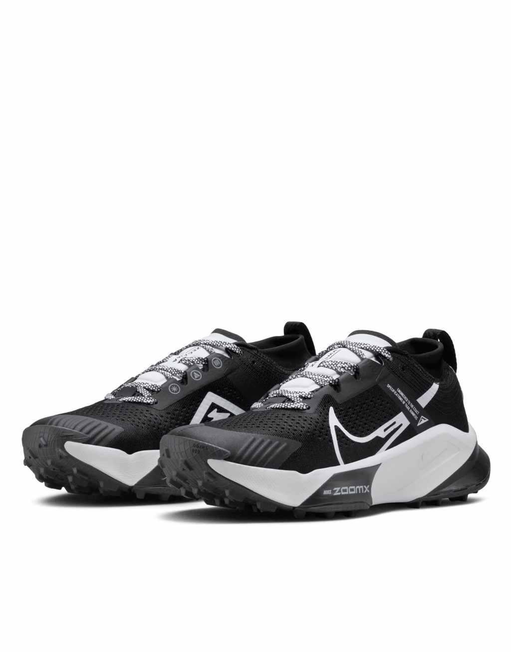 Nike Zegama sneakers in black and white  Product Image