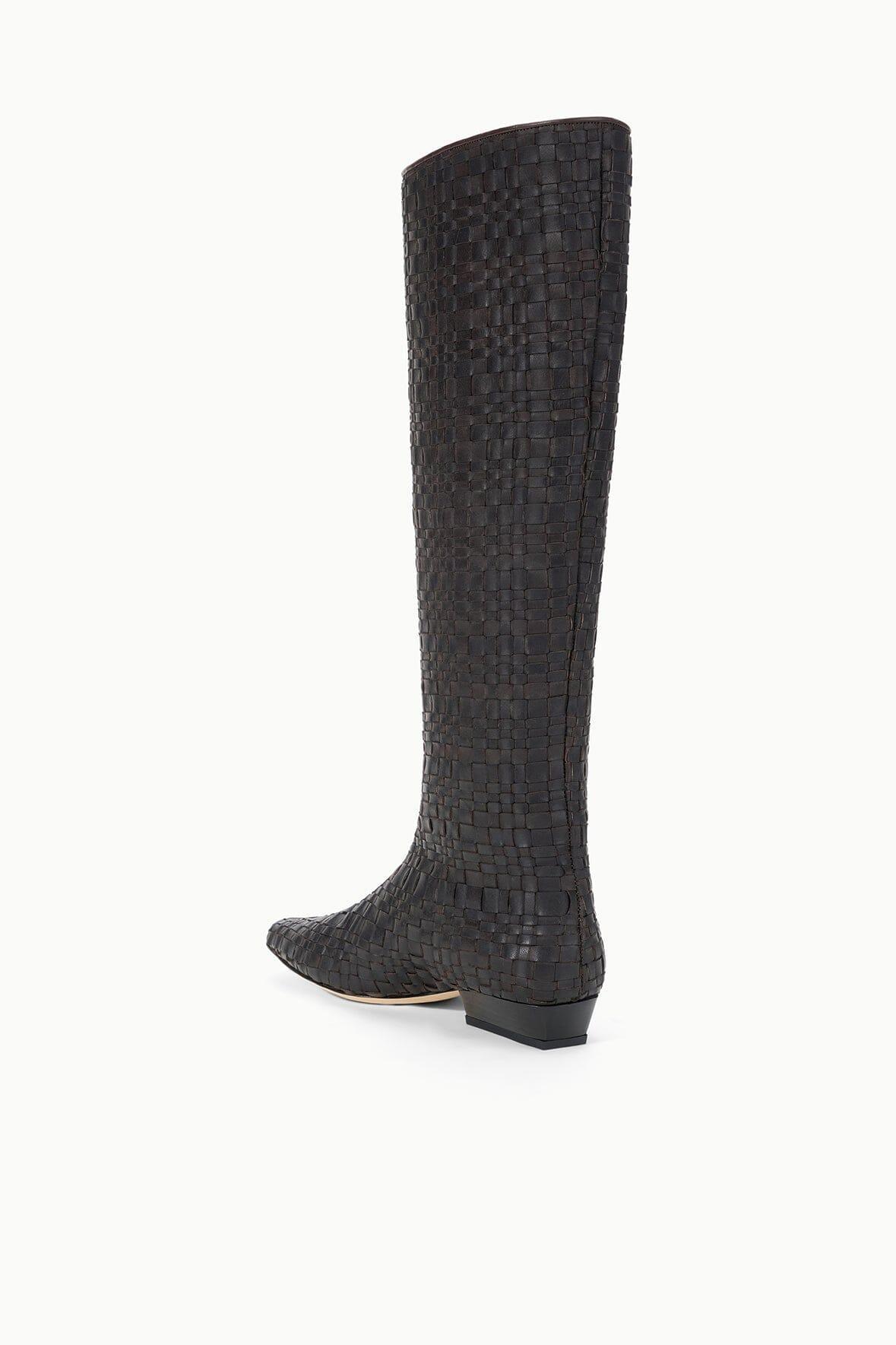 WALLY FLAT BOOT | ESPRESSO WOVEN LEATHER Product Image