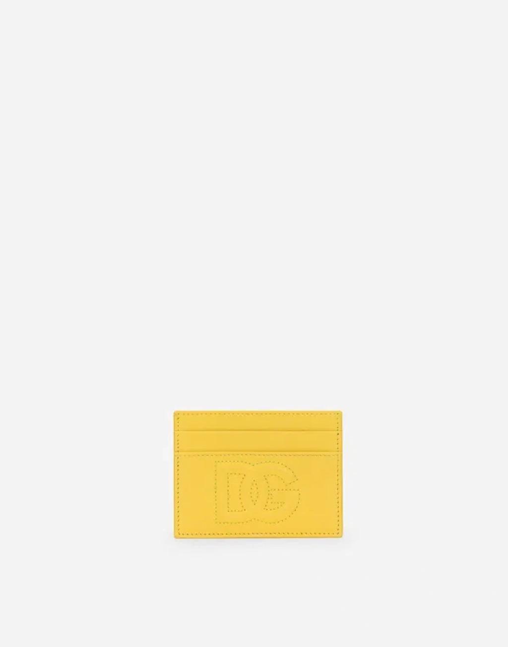 DOLCE & GABBANA Dg Logo Card Holder In Yellow Product Image