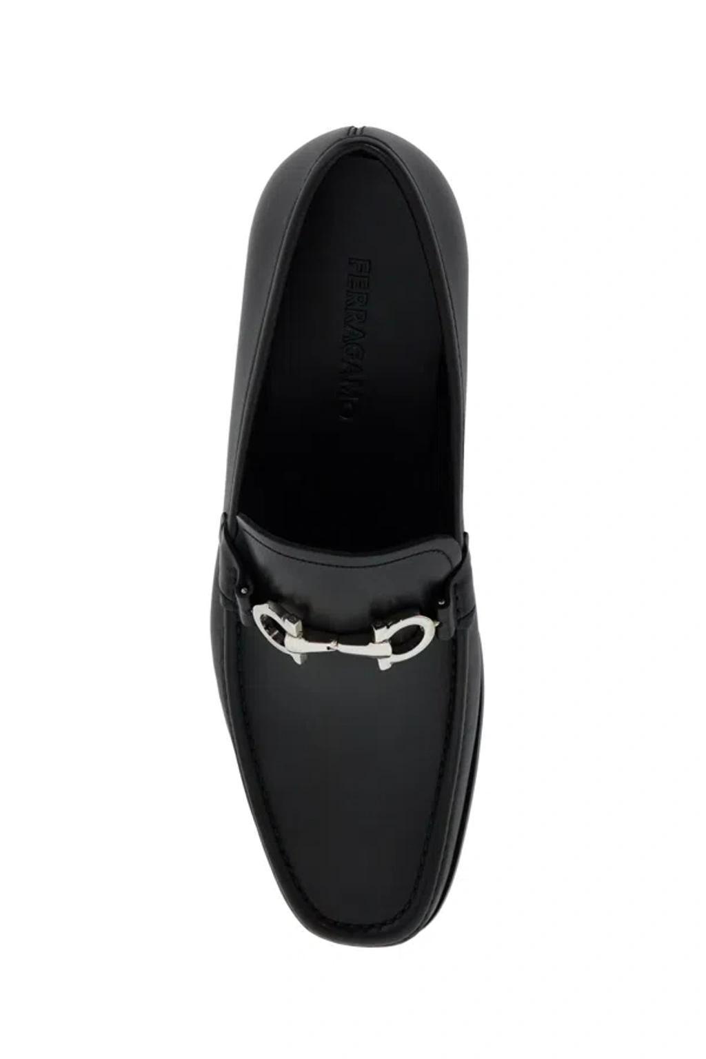 FERRAGAMO Gancini Mocassin Men In Black Product Image