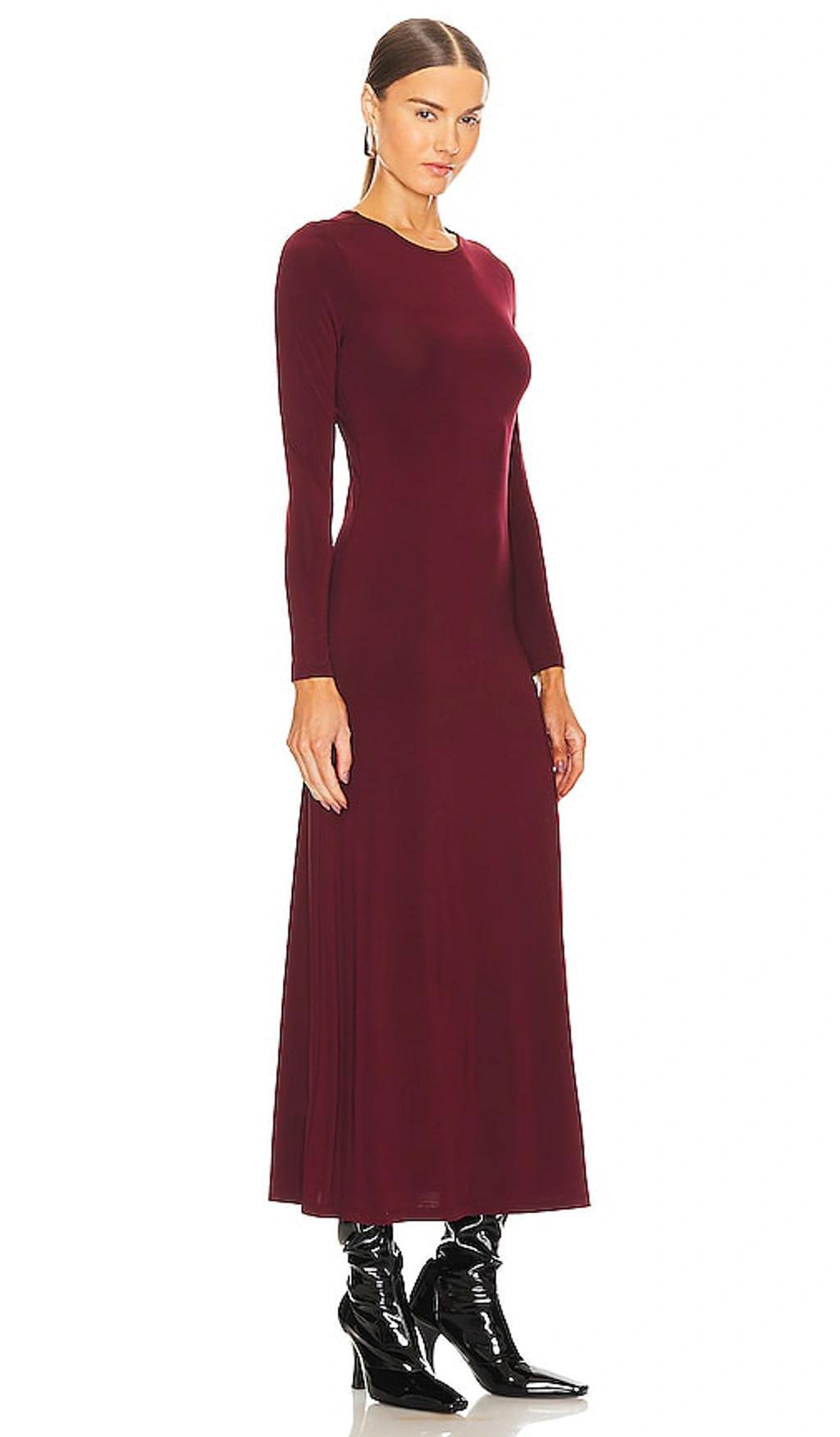 Womens Winter Orchid Katlyn Round-neck Stretch-woven Maxi Dress In Purple Product Image