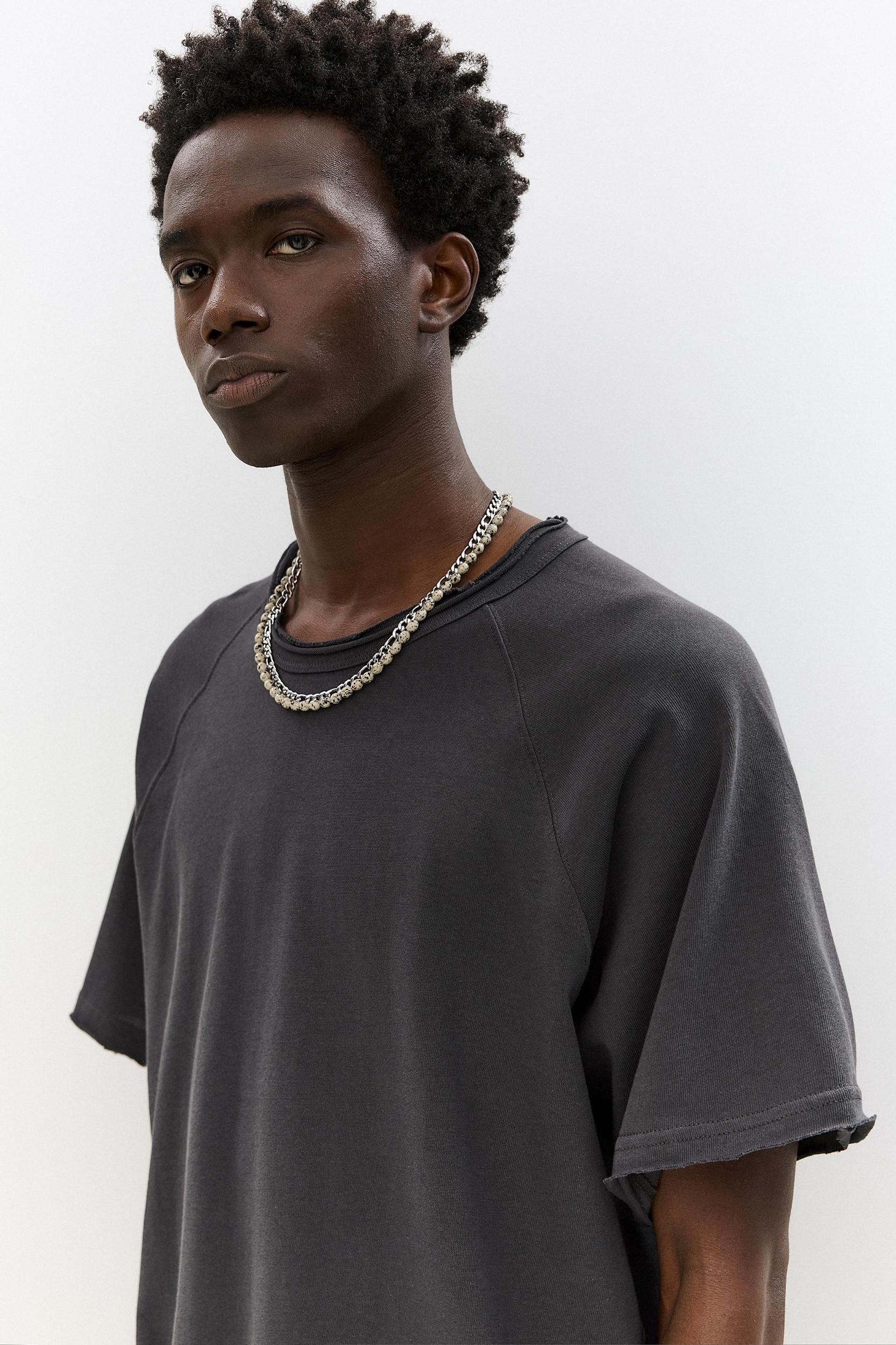 Short sleeve T-shirt with piping Product Image