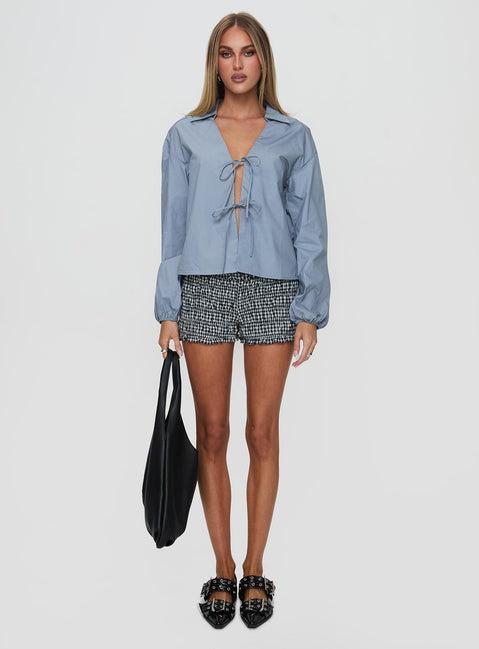 Rinon Long Sleeve Top Steel Product Image