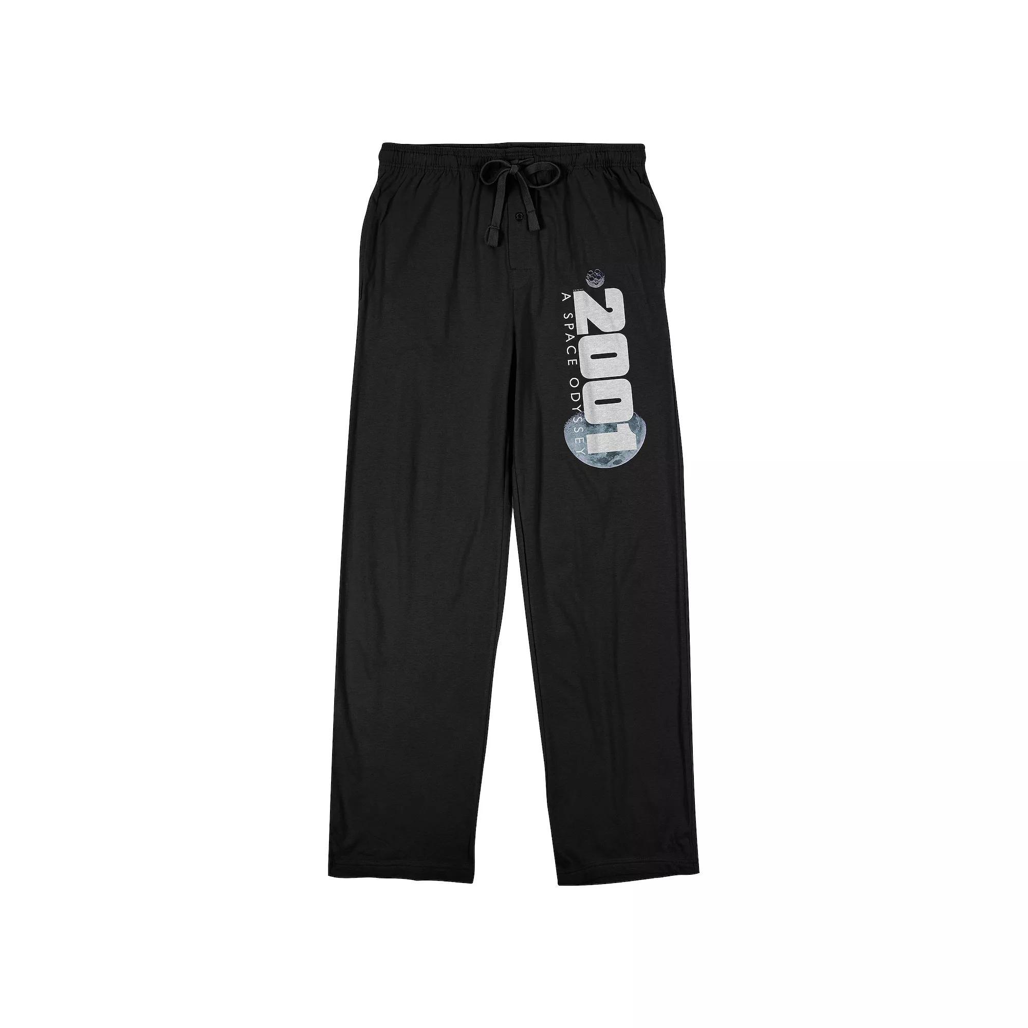 Men's 2001 A Space Odyssey Moons Pajama Pants, Size: Small, Black Product Image