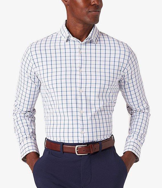 Mizzen+Main Leeward Performance Stretch Windowpane Long Sleeve Woven Shirt Product Image