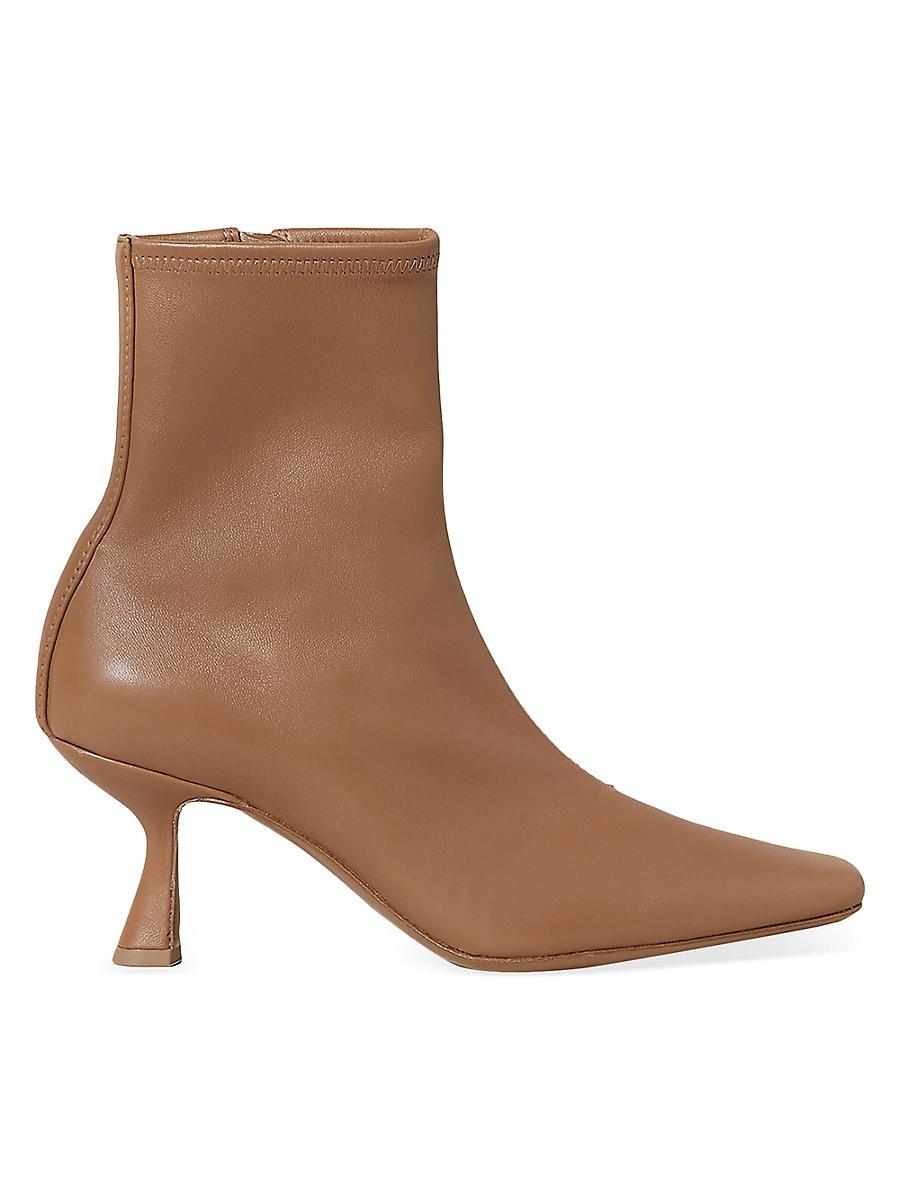 Womens Thandy Curved Heel Leather Booties Product Image