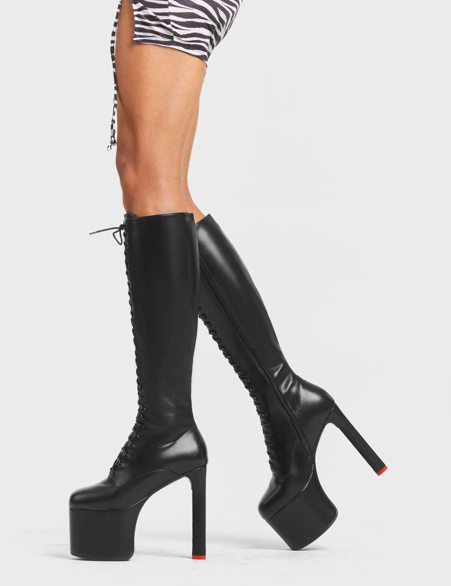 Nowhere To Run Platform Knee High Boots Product Image