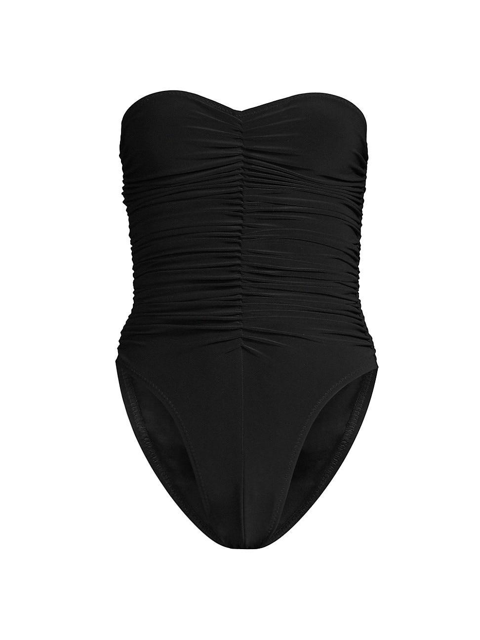 Marissa Strapless Shirred One-Piece Swimsuit Product Image