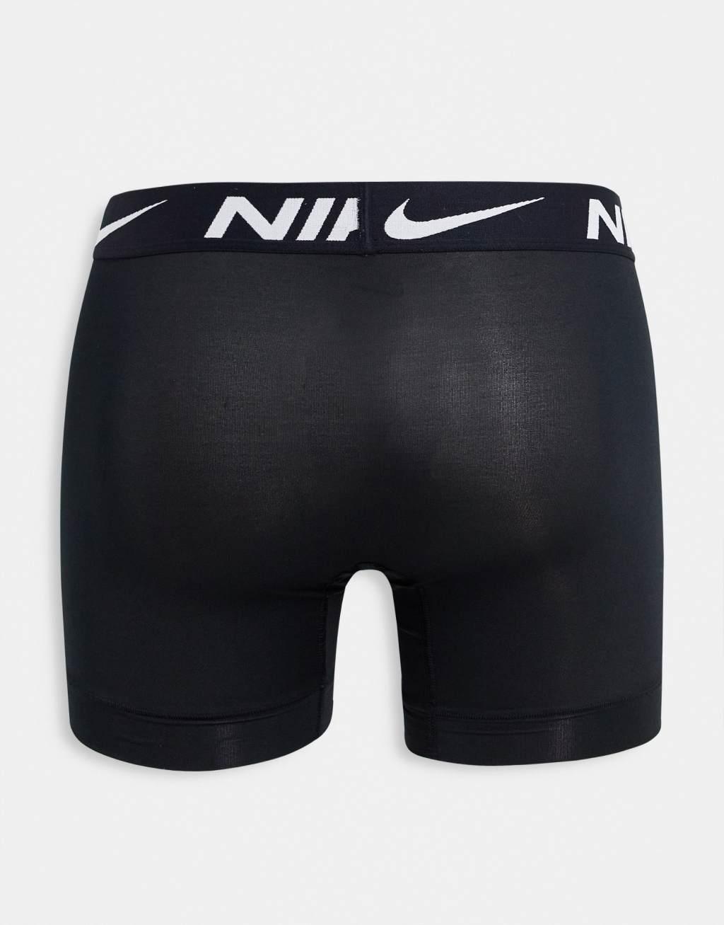 Nike Dri-FIT Essential Microfiber boxer briefs 3-pack in black Product Image