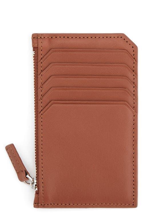 Womens Zip Leather Card Wallet Product Image