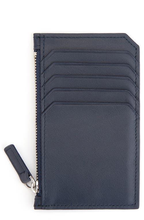 Womens Zip Leather Card Wallet Product Image