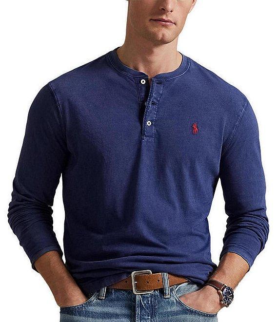 Polo Ralph Lauren Slub Jersey Long Sleeve Henley Shirt Product Image