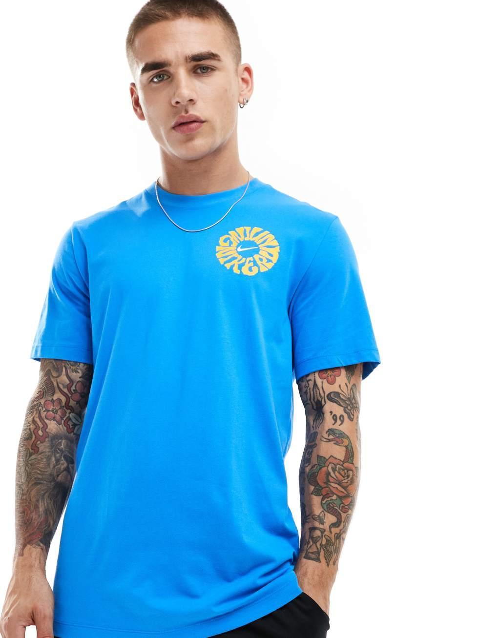 Nike Running Energy graphic t-shirt in blue Product Image
