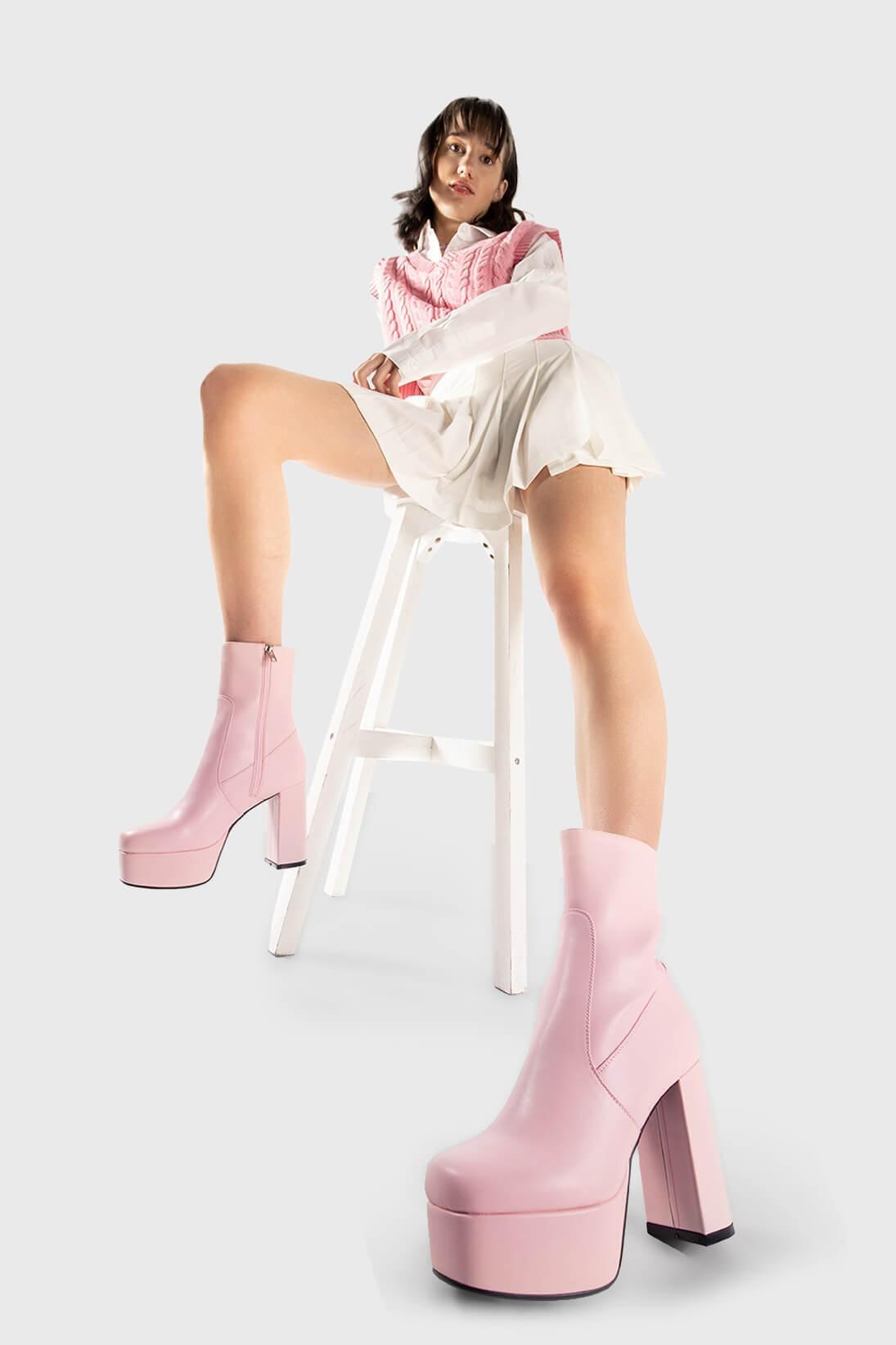 Making Moves Platform Ankle Boots Product Image