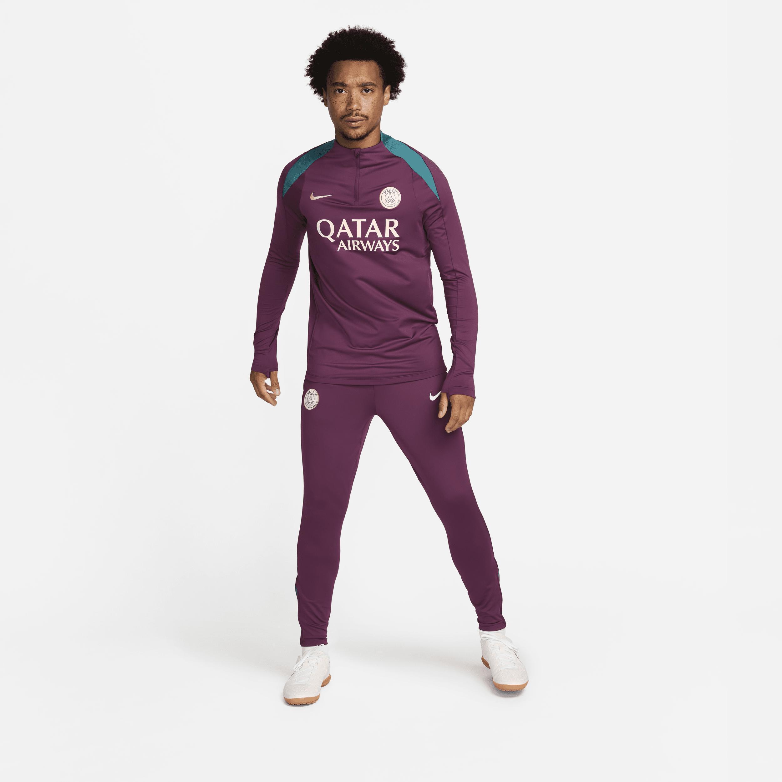 Men's Nike Burgundy Paris Saint-Germain 2024/25 Strike Drill Performance Quarter-Zip Long Sleeve Top,  Product Image