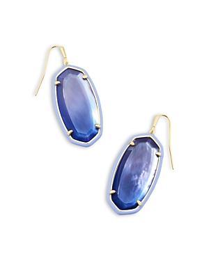 Kendra Scott 14k Gold-Plated Color-Framed Stone Drop Earrings Product Image