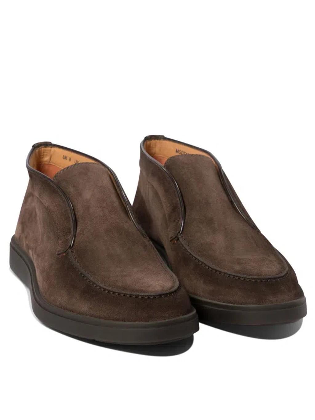 SANTONI Dragon Ankle Boots Brown Product Image