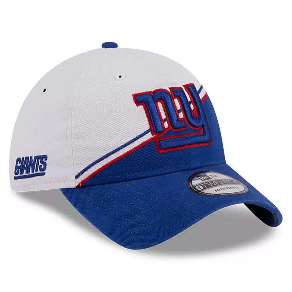 Men's New Era  White/Royal New York Giants 2023 Sideline 9TWENTY Adjustable Hat Product Image