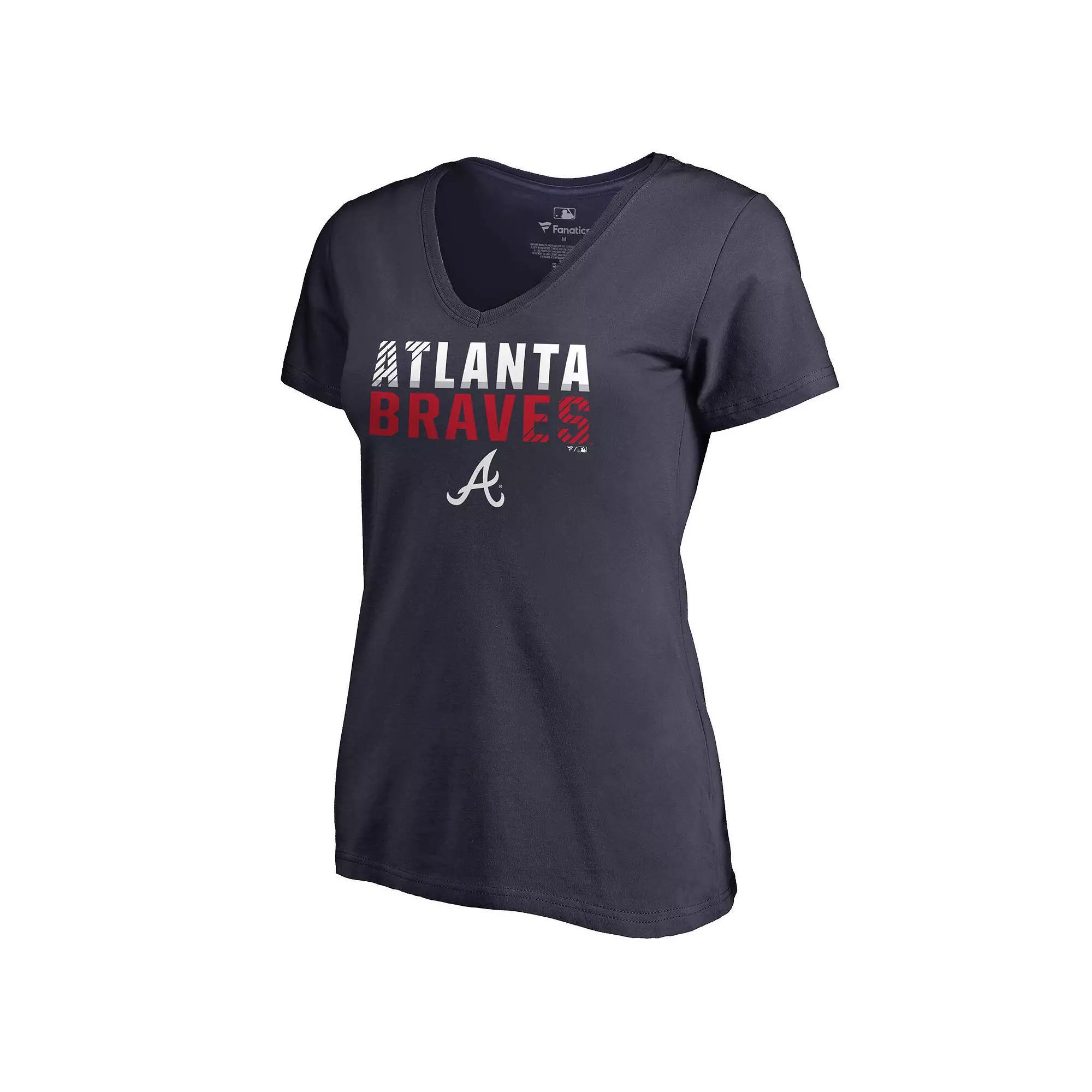 Women's Black Atlanta Falcons Lovely V-Neck T-Shirt, Size: Large Product Image