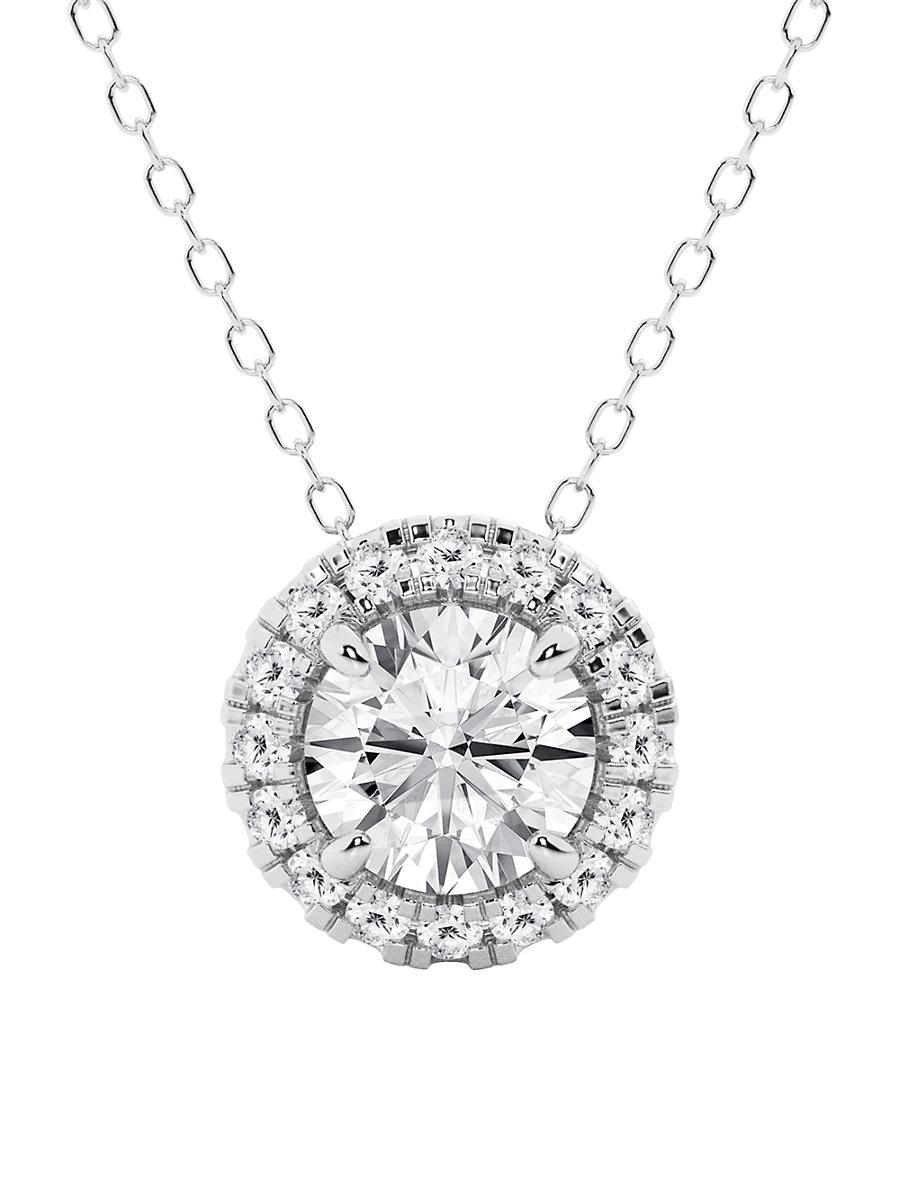 Womens 14K Gold & Diamond Halo Pendant Necklace/0.50-6.00 TCW Product Image