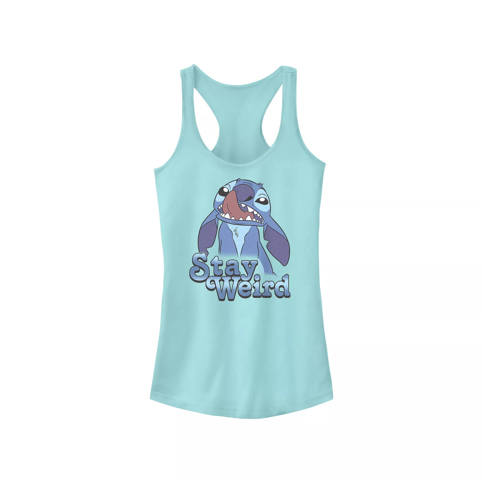 Disney's Lilo & Stitch Women's Stay Weird Stitch Racerback Tank Top, Girl's,  Product Image