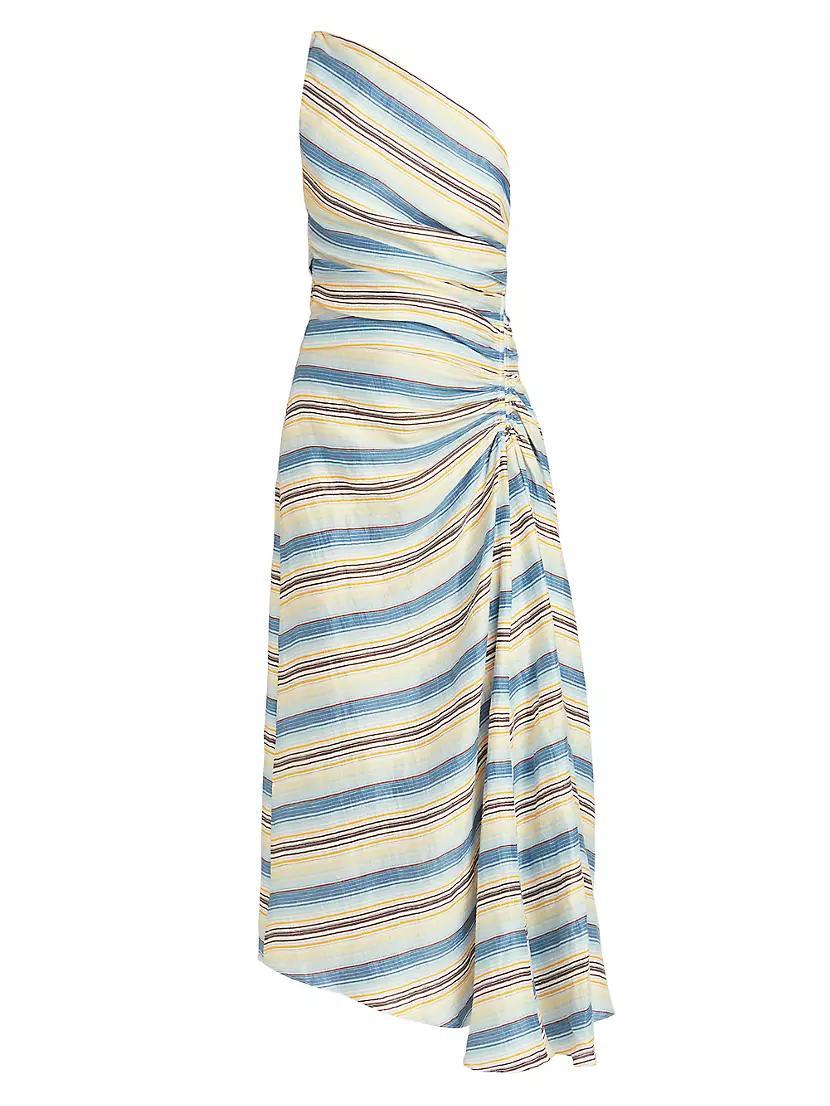 Carolyn Striped One-Shoulder Maxi Dress Product Image