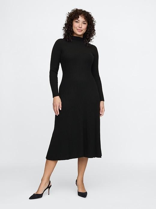 CashSoft Pleated Rib Maxi Sweater Dress Product Image