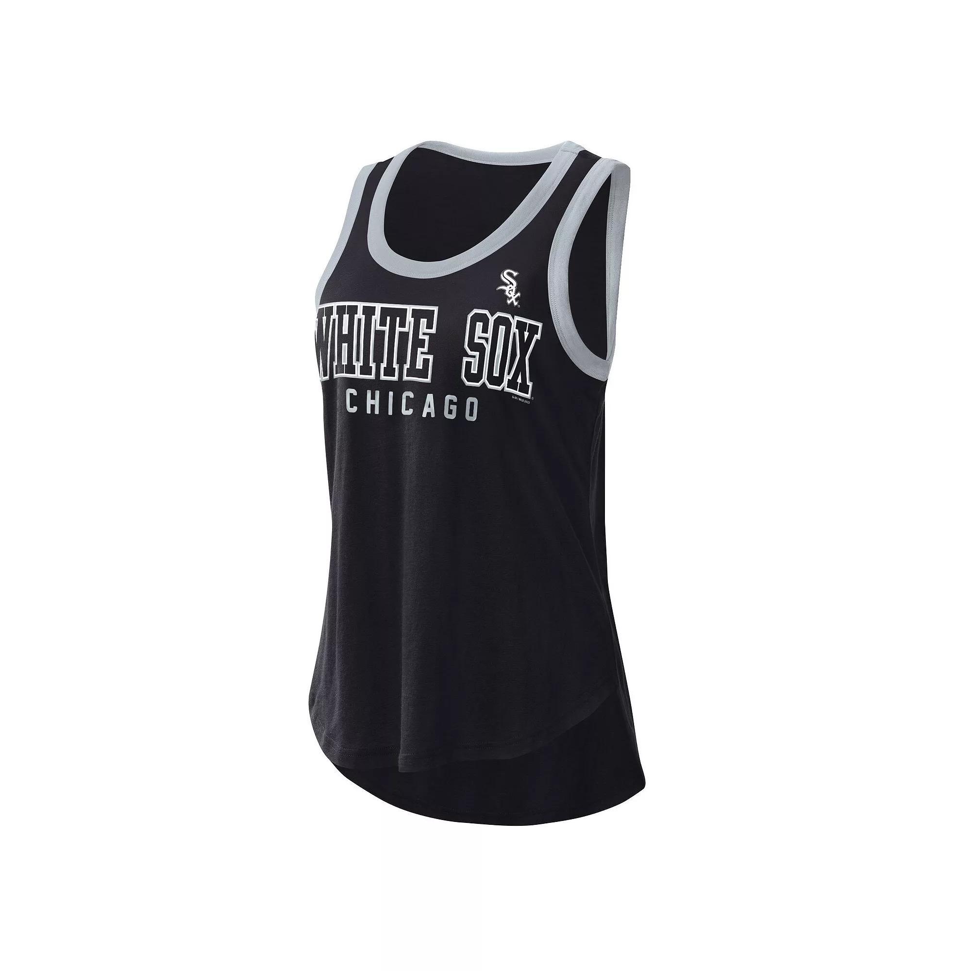 Women's G-III 4Her by Carl Banks  Black Chicago White Sox Clubhouse Tank Top, Size: Medium Product Image
