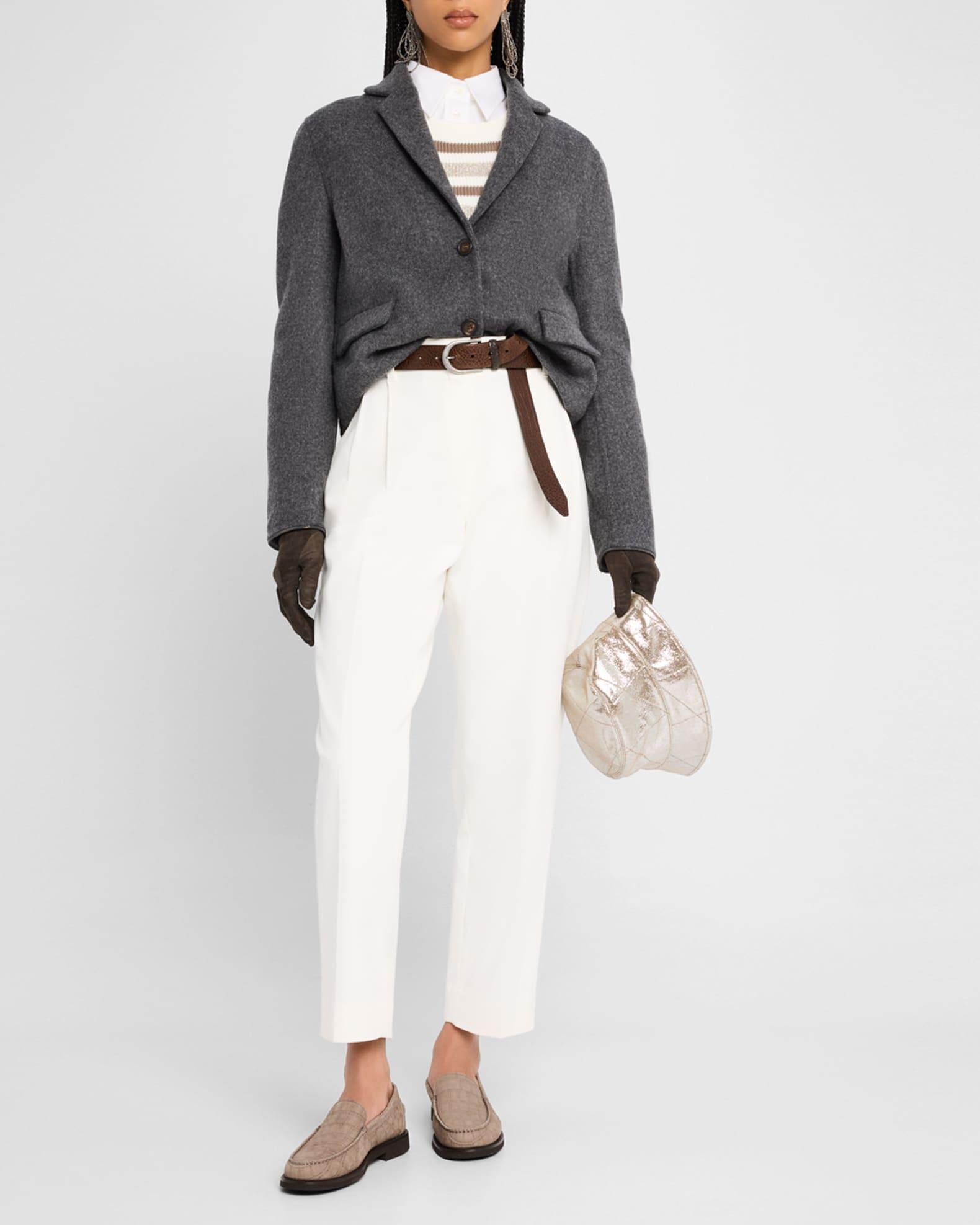 Fluid Wool Double-Faced Crop Jacket Product Image