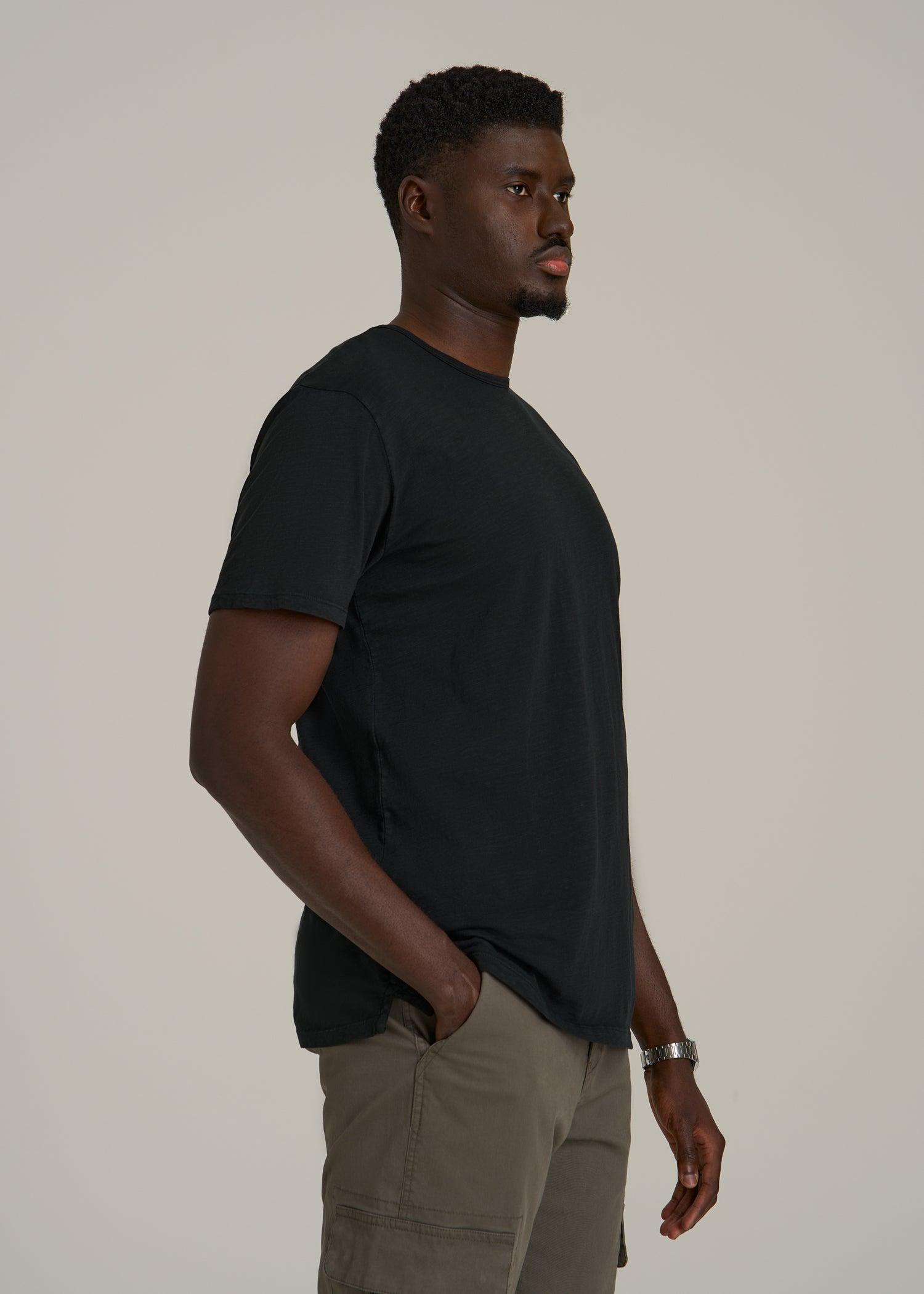 REGULAR-FIT Slub Tee for Tall Men in Charcoal Male Product Image