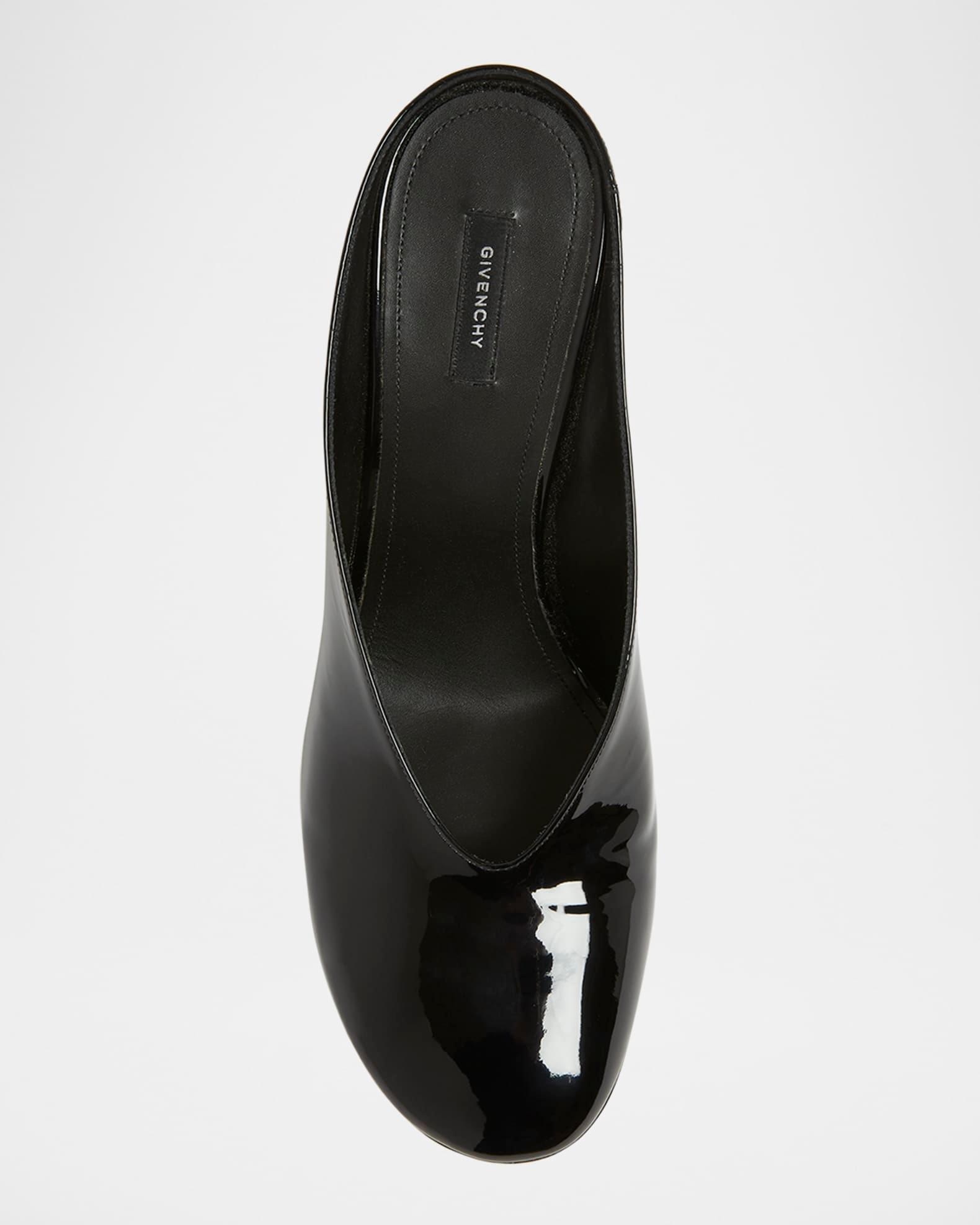 Patent Leather Sculpted Block-Heel Mules Product Image