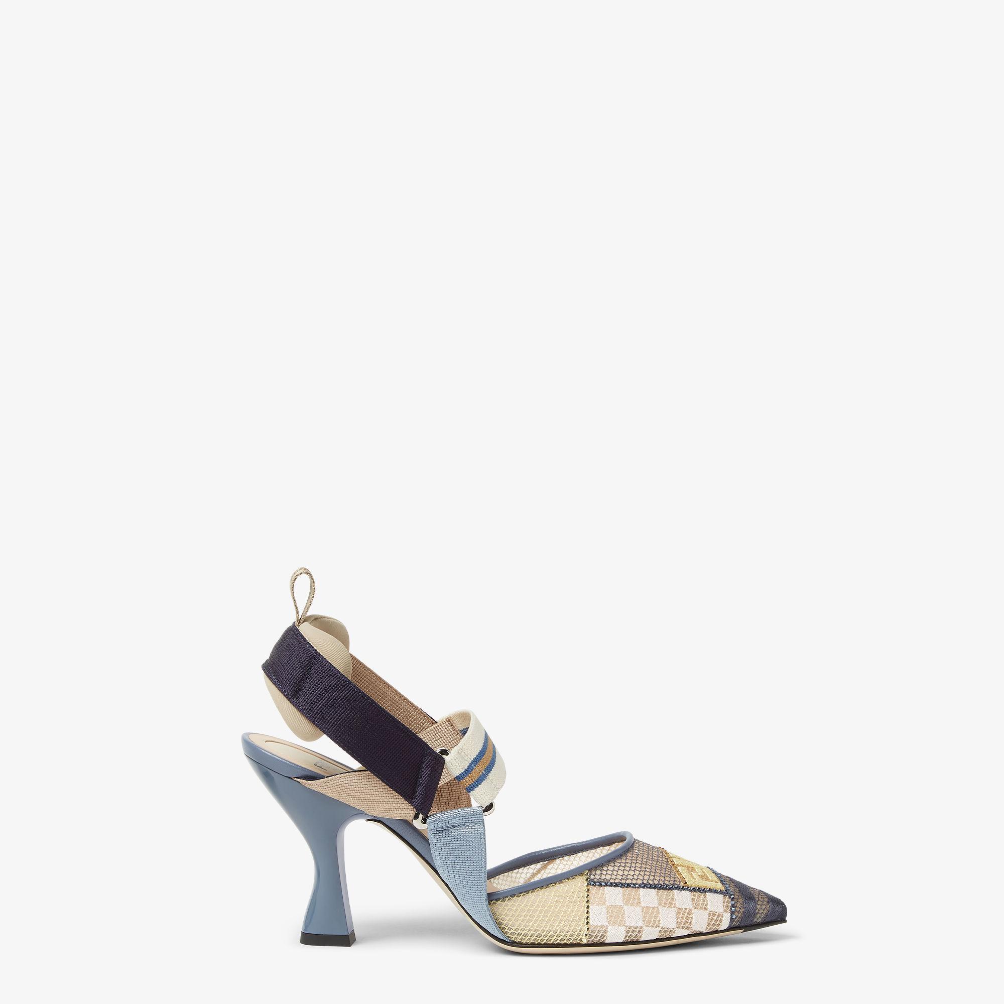 ColibrìMulticolor mesh medium-heeled slingbacks Product Image