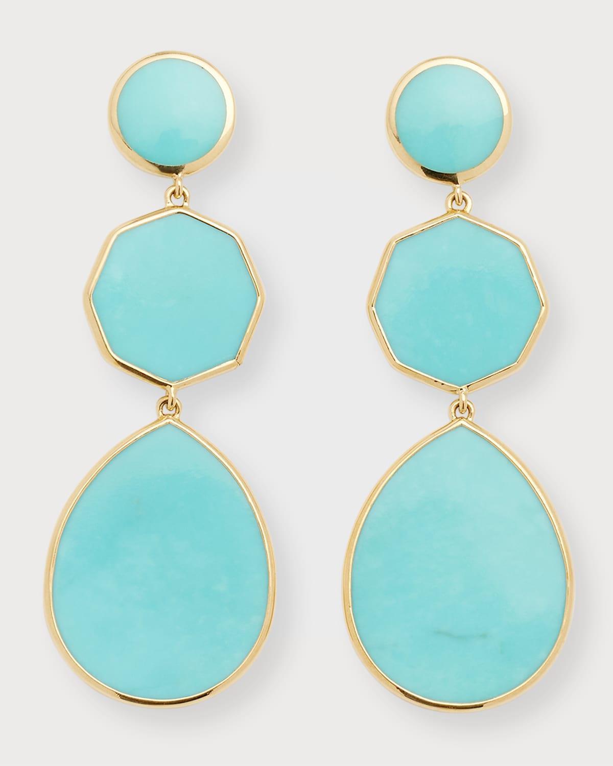 Crazy 8s 3-Stone Drop Earrings in 18K Gold Product Image