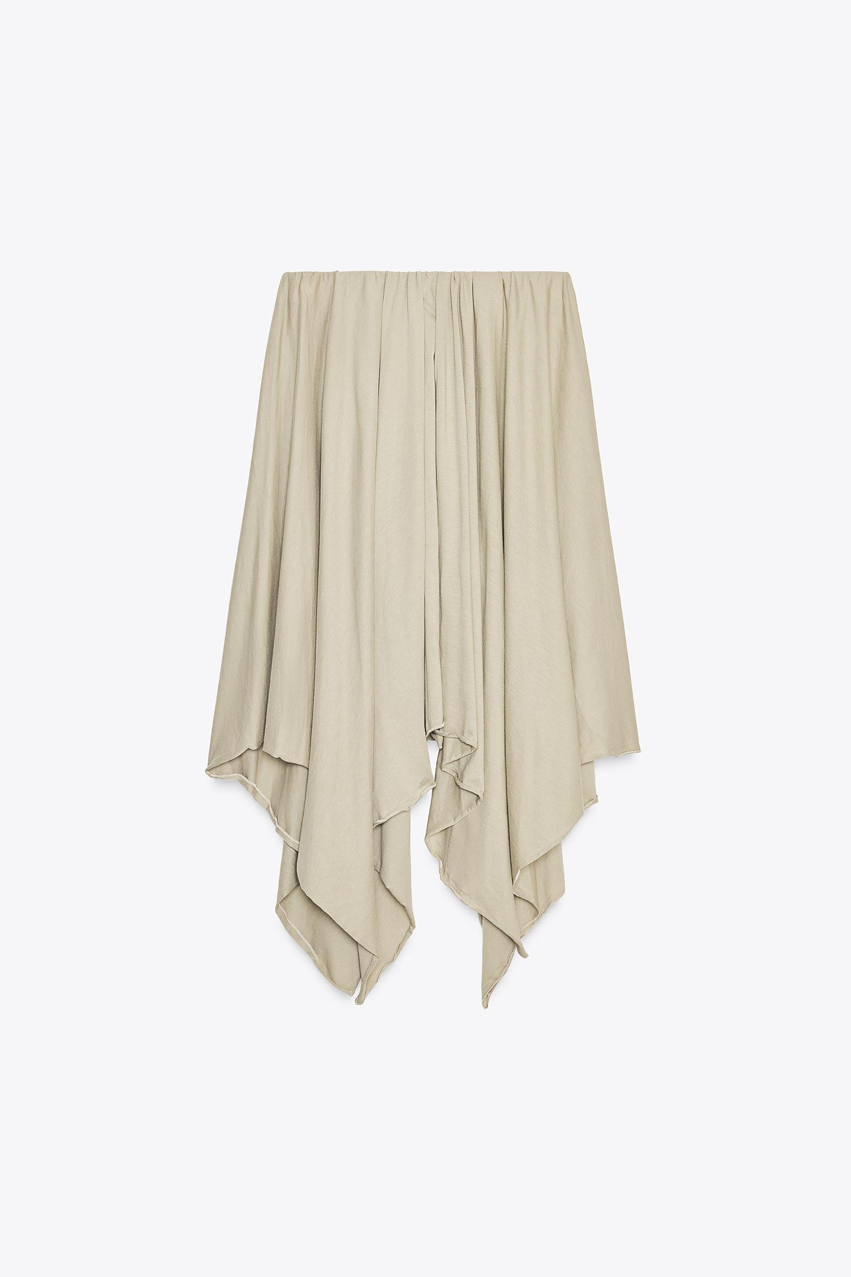 ASYMMETRIC MIDI SKIRT Product Image