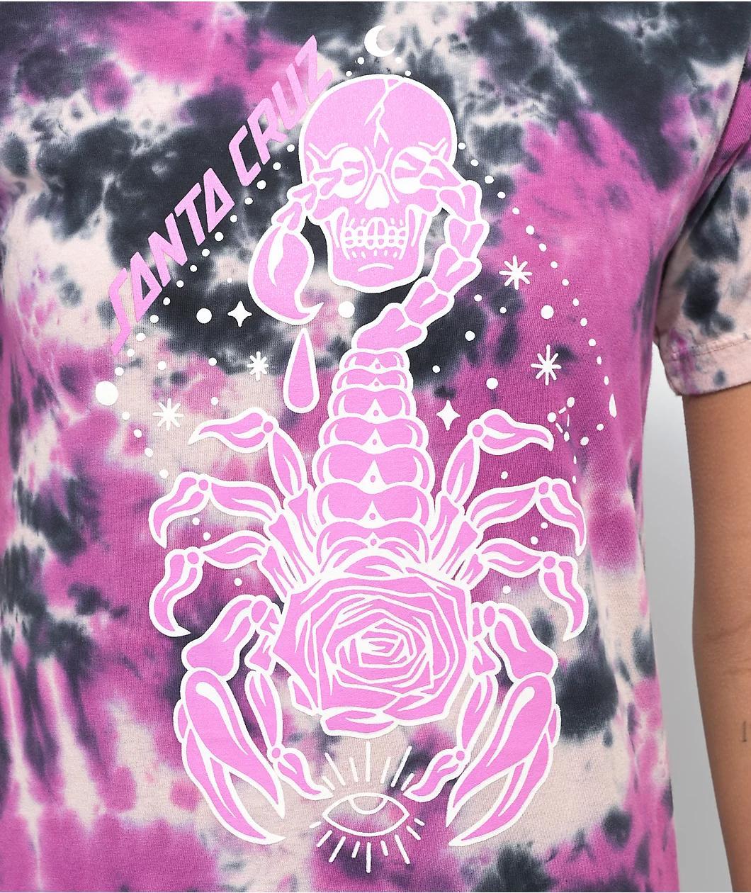 Santa Cruz Scorpio Purple & Black Tie Dye T-Shirt Product Image