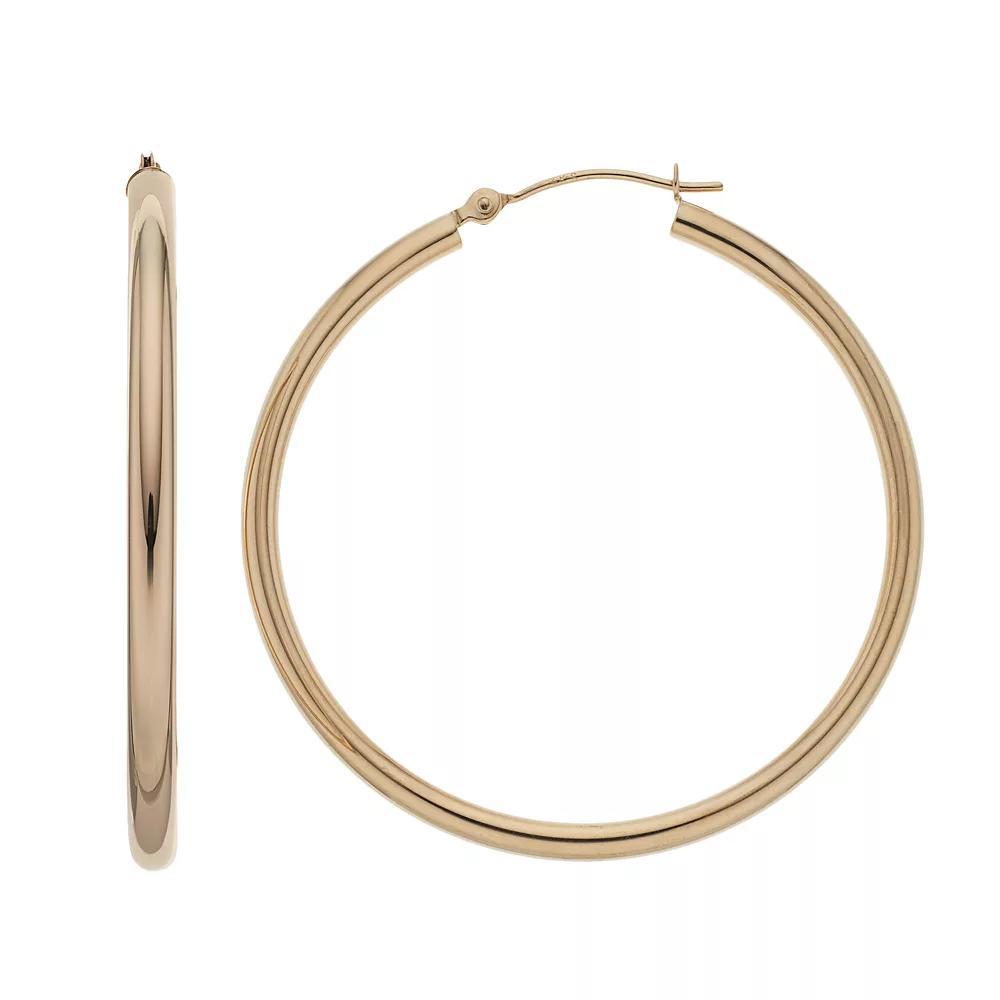 Forever 14K Hoop Earrings, Women's, 14k Gold Product Image