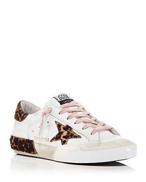 Golden Goose Womens Super-Star Penstar Real Calf Hair Low Top Sneakers Product Image