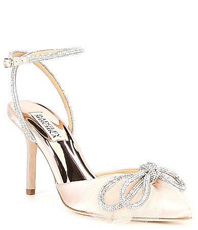 Badgley Mischka Womens Sacred Embellished Ankle Strap Pumps Product Image