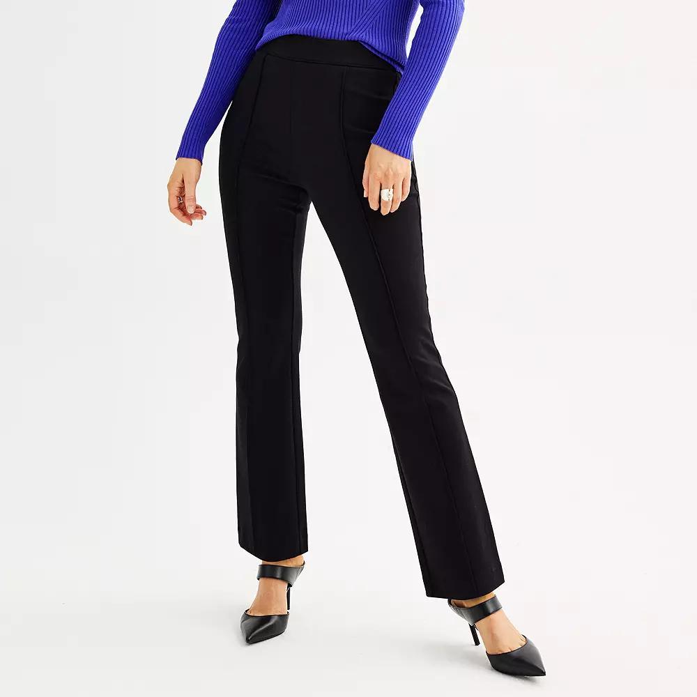 Women's Nine West Pintuck Bootcut Ponte Pants,  Product Image