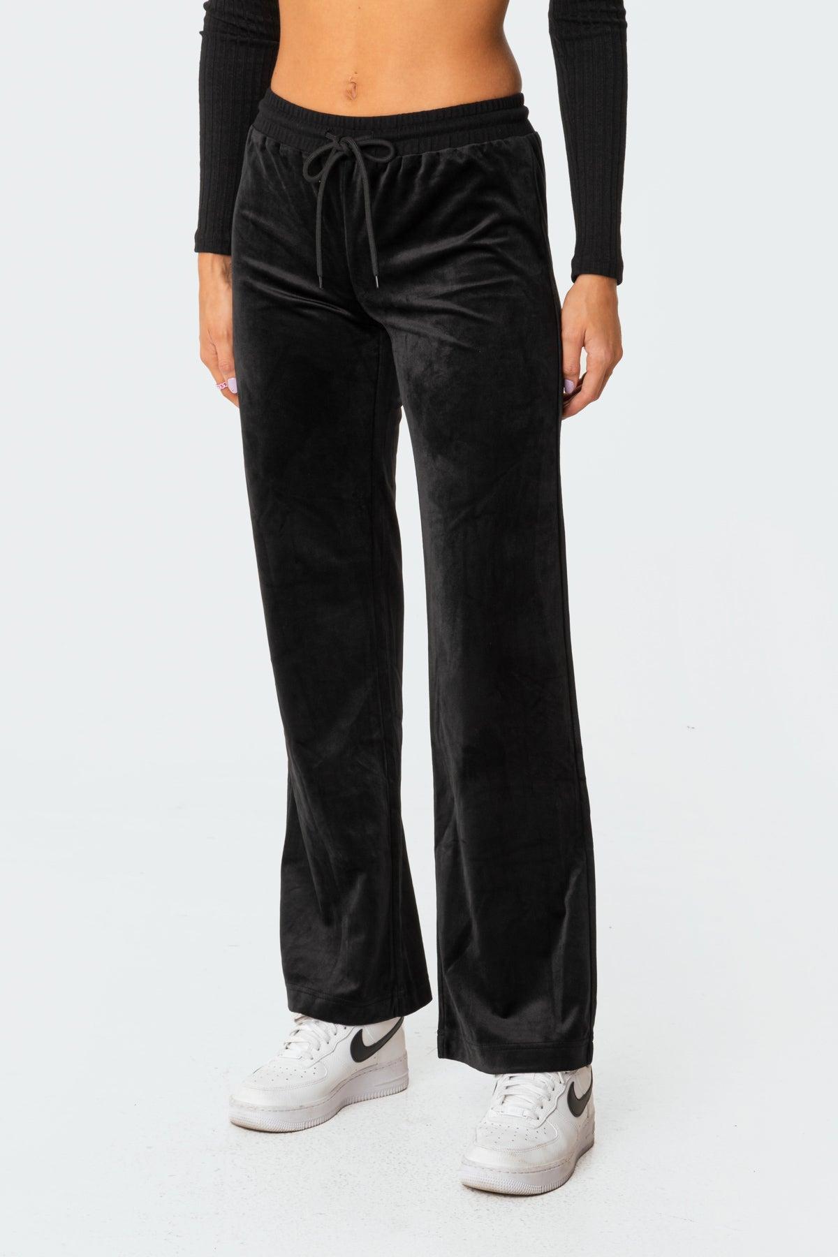 Erin Low-Rise Velour Sweatpants Product Image