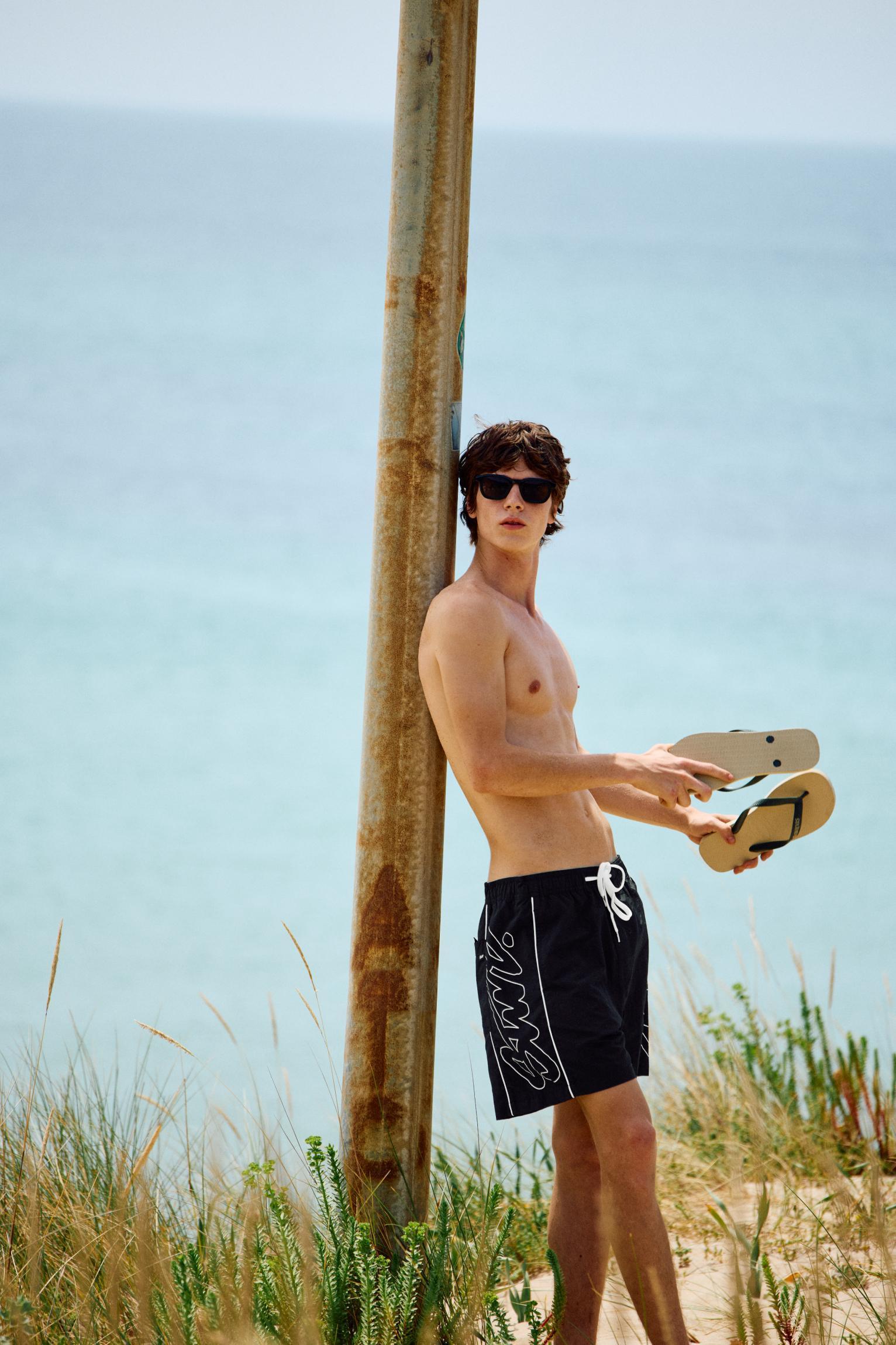 STWD board shorts with side stripes Product Image