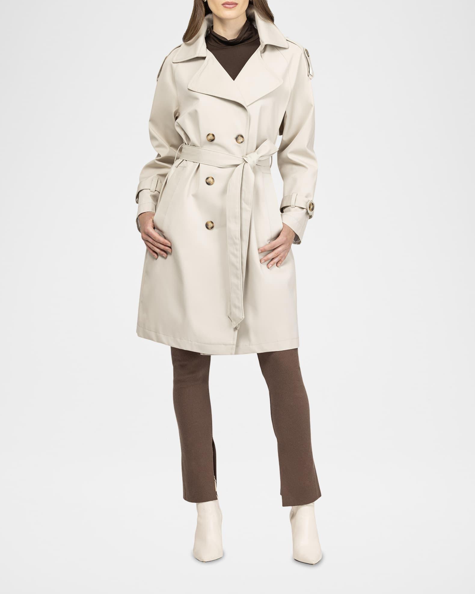 Lightweight Belted Double-Breasted Trench Coat Product Image