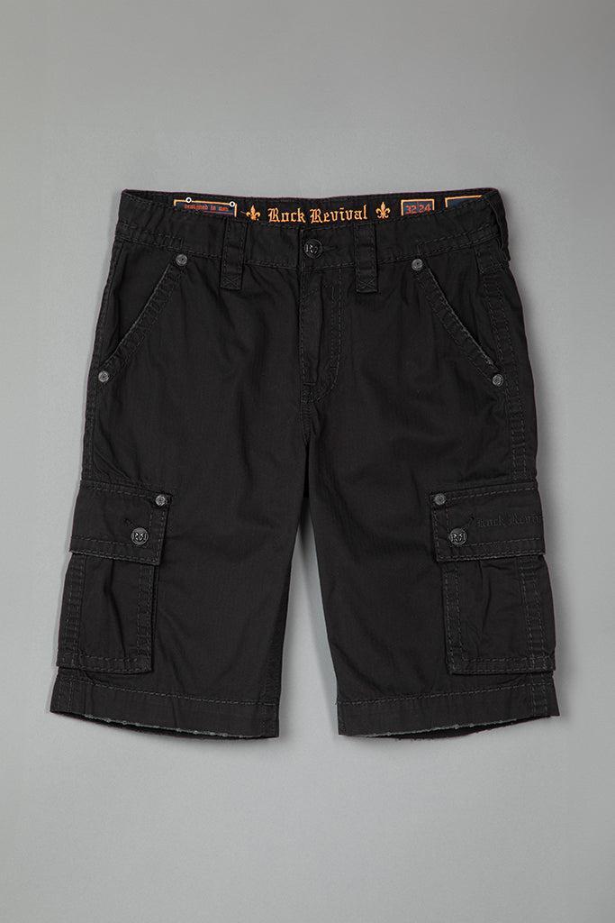 Black Cargo Shorts Male Product Image